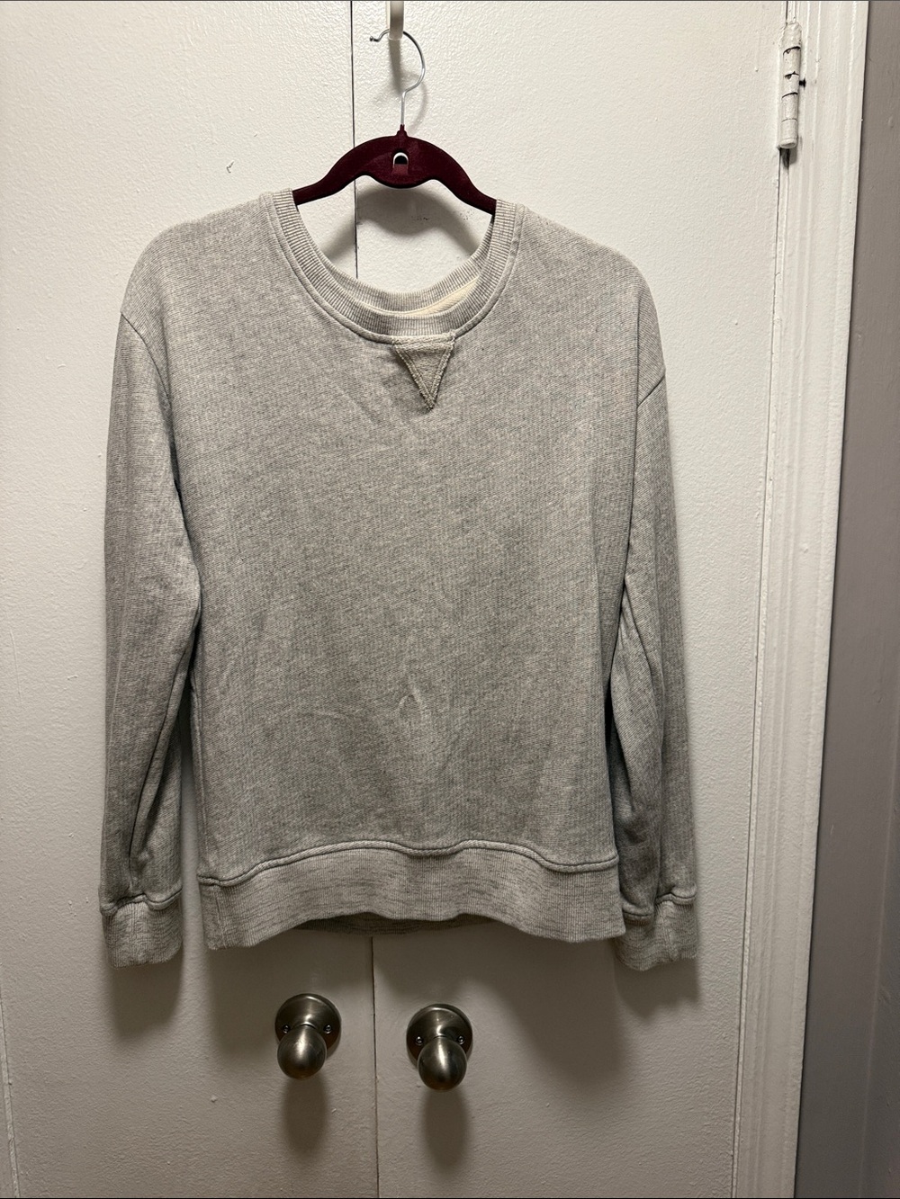 Alternative Cream and gray pullover sweatshirt